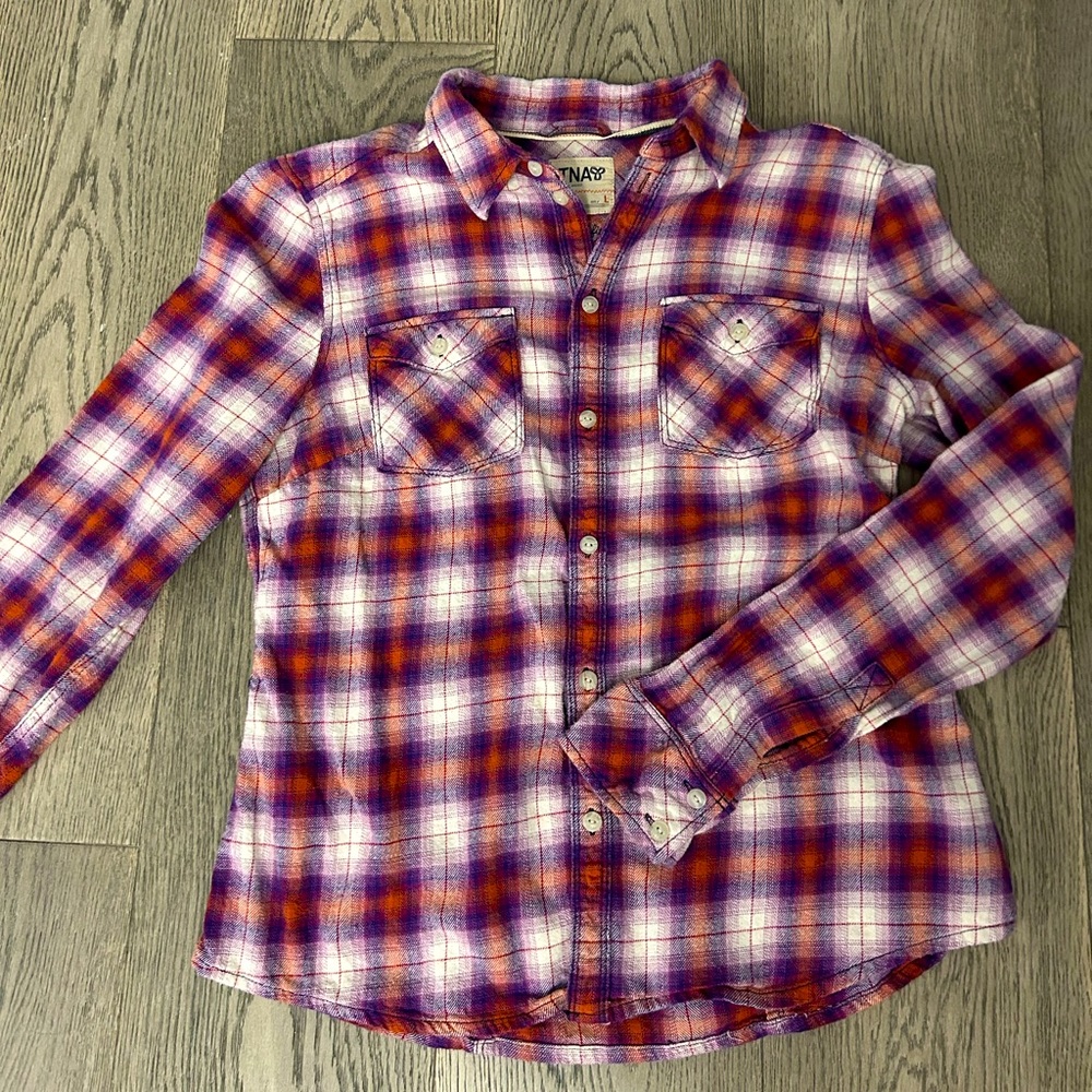 TNA plaid button down